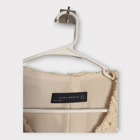 Zara Sequined Raw Hem Blazer S - Picture 3 of 5